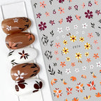 1pcs Sakura Flower 3D Nail Stickers White Cherry Blossom Nail Art Decals Spring Summer Adhesive Slider Decor Wedding Manicure