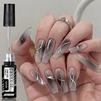 LILYCUTE 3PCS Gold Sliver Metallic Liner Gel Nail Polish French Style Super Bright Mirror Pull Line Graffiti Painting Stripe Gel