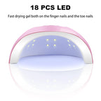 Nail Gel Kit With LED Nail Light Dryer Nail Drill Machine Poly Nail Extension Gel Varnish Kit Soak Off Polish Manicure Tools Kit