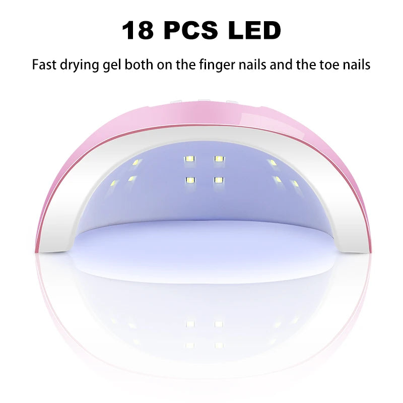 Nail Gel Kit With LED Nail Light Dryer Nail Drill Machine Poly Nail Extension Gel Varnish Kit Soak Off Polish Manicure Tools Kit