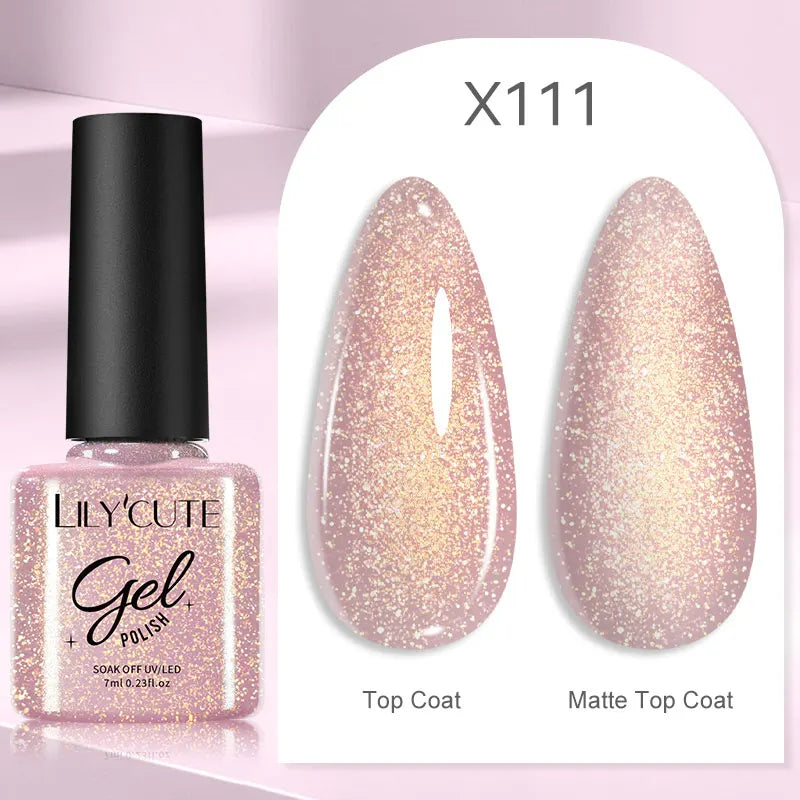 LILYCUTE 5ml Super Bright Silver Metallic Painting Liner Gel Nail Polish Drawing Stripe Graffiti Mirror Pull Line UV Gel Varnish