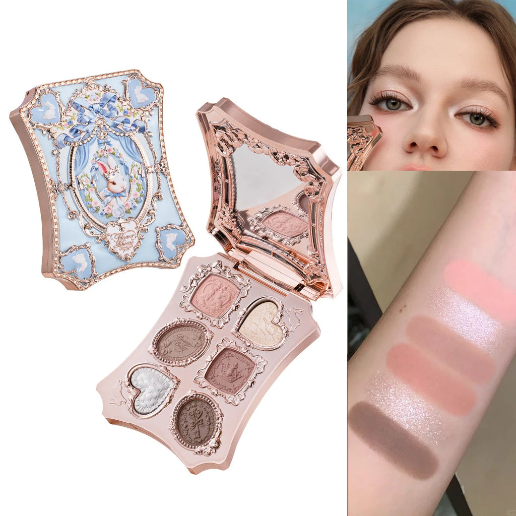 Flower Knows 2026 Bunny Garden Makeup Palette Cute Rabbit Themed Eyeshadow Blush Highlight All In One Cosmetic Collection