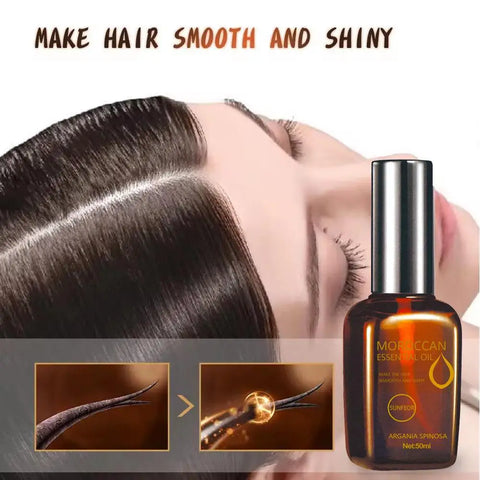 Moroccan Argan Oil Hair Mask 50/60ml – Leave-In Treatment for Frizz Control, Hydration & Split Ends Repair, Salon/Home Use