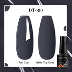 MEET ACROSS 8 Colors Mirror Gel Nail Polish Long-lasting Quick-drying Metallic Gold Silver Red Semi Permanent Varnish Nail Art