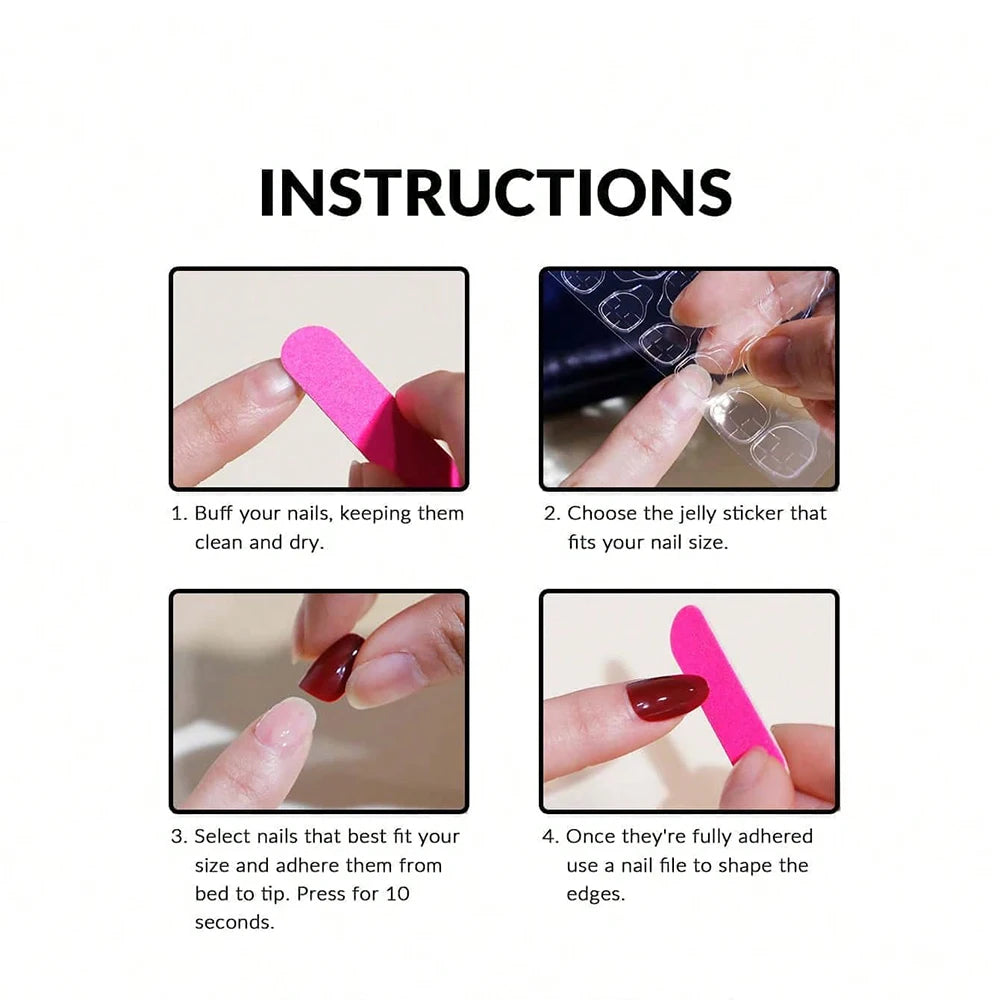 ARTAUG 24PCS Medium Stiletto Pink Press On Nails Full Cover Fake Nail Set Press On Nails Love Design handmade Press On Nails