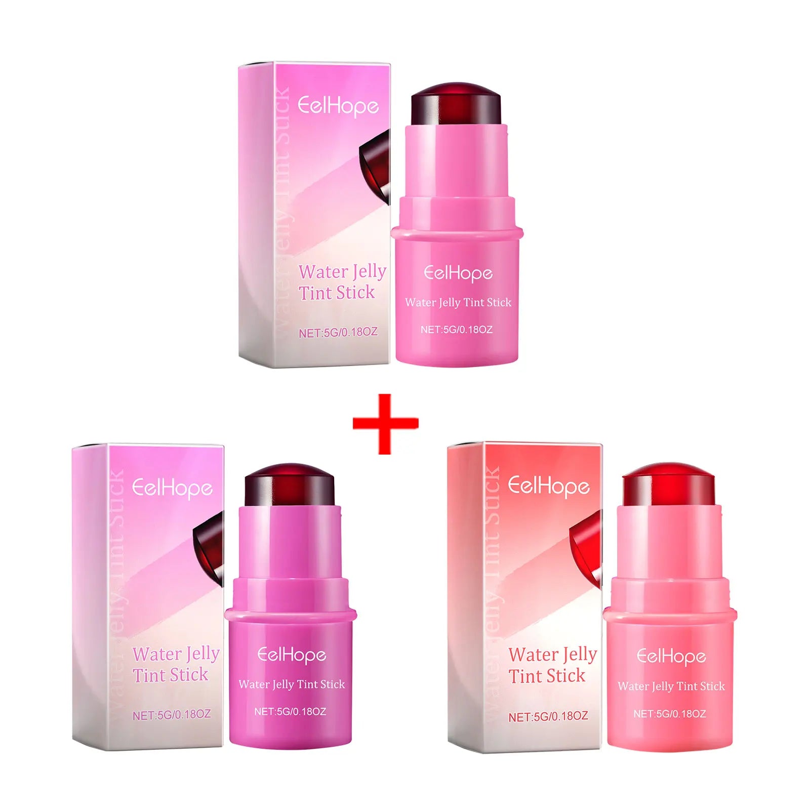 3-in-1 Milk Jelly Tint Facial Blusher Wand Moisturize Lasting Brightening Matte Rouge Cheek Contour Lipstick Stick Beauty Makeup