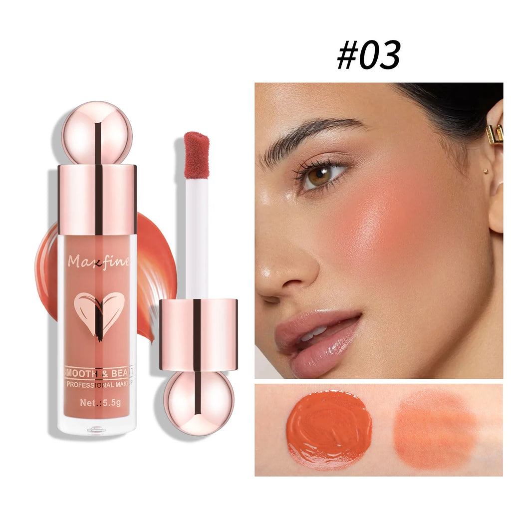 Multifunctional Liquid Blush with Smooth Texture Long Lasting Pigmentation Hydrating Formula and High Light Effect for Makeup