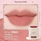 Flower Knows Strawberry Cupid Lipmud Cake Lipstick Velet Matte Lip Cream Soft Mist High CoverageMakeup Smooth Preventing Fading