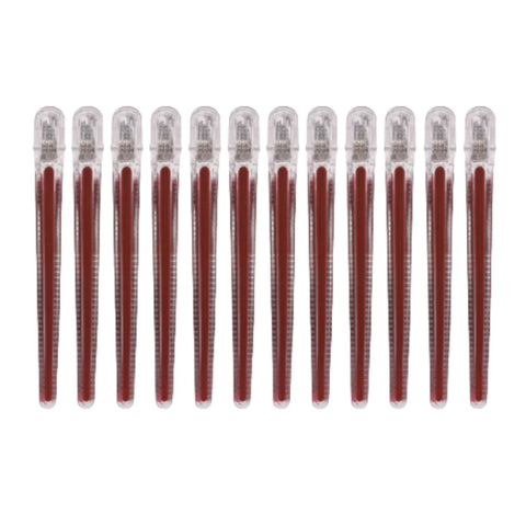 12pcs Pro Seamless Alligator Clip Hair Clip Barbershop Haircutting Sectioning Hairpin Salon Household Styling Tools Accessories