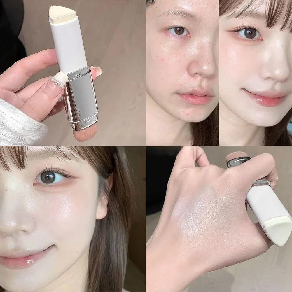Double-Ended Matte Concealer Stick Moisturizing Foundation Cover Acne Eye Dark Circle Modify Skin Tone Face Primer Base Makeup