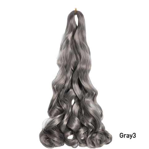 French Curls Braiding Hair Extensions Synthetic Hair Loose Wave Spiral Curl Braids High Temperature Ombre Pre Stretched Hair