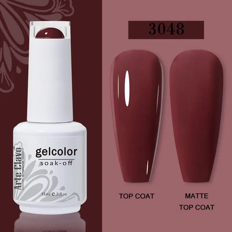 Arte Clavo Transparent Nude Pink Color Jelly Gel Nail Polish Semi Permanent 15ml Top Coat Soak Off UVLED Varnish Nail Art Design