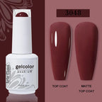 Arte Clavo Transparent Nude Pink Color Jelly Gel Nail Polish Semi Permanent 15ml Top Coat Soak Off UVLED Varnish Nail Art Design