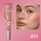USHAS 4 Color Long-lasting Liquid Blush Facial Contouring Lightweight Soft Multi-Use Cream Blush Waterproof Facial Blush Stick