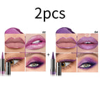YOUNG VISION Six-Shade Matte Pearl Shimmer Dual-Effect Lipstick Waterproof, Non-Transfer Lipstick Cosmetics