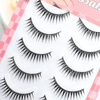 5 Pair False Eyelashes Strip Wispy Fake Lashes Natural Spiky Wispy Thick Eye Lash For Day-To-Day Use Wedding Vacation Gift