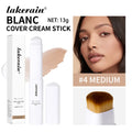 Waterproof Blanc Cover Cream Stick Dual-ended Design Creamy Texture Concealer Foundation Buildable Coverage Face Base Makeup