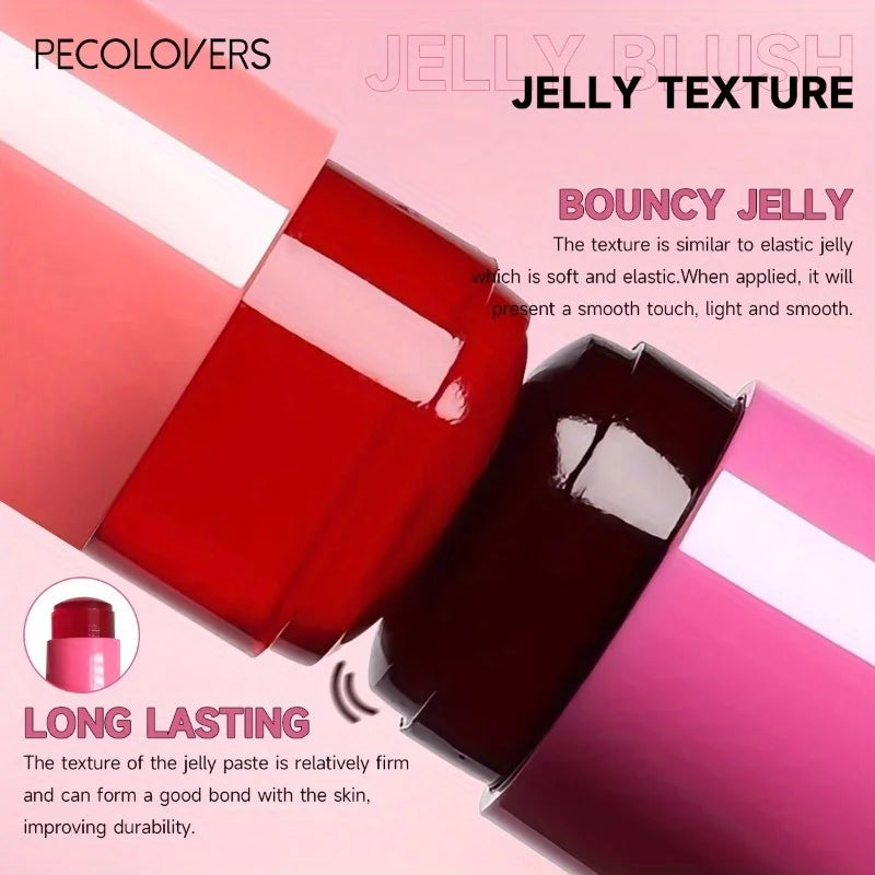 Rouge Jelly Eye Lipstick Blush Stick 3-in-1 Makeup Lip Gloss Cheek Moisturizing Natural Lasting Contour Stick Cosmetics