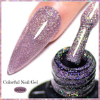7ml Champagne Gold Sliver Reflective Nail Gel Polish Sparkling Shining Glitter Pink Red Nail Supplies Semi Permanent Gel Varnish