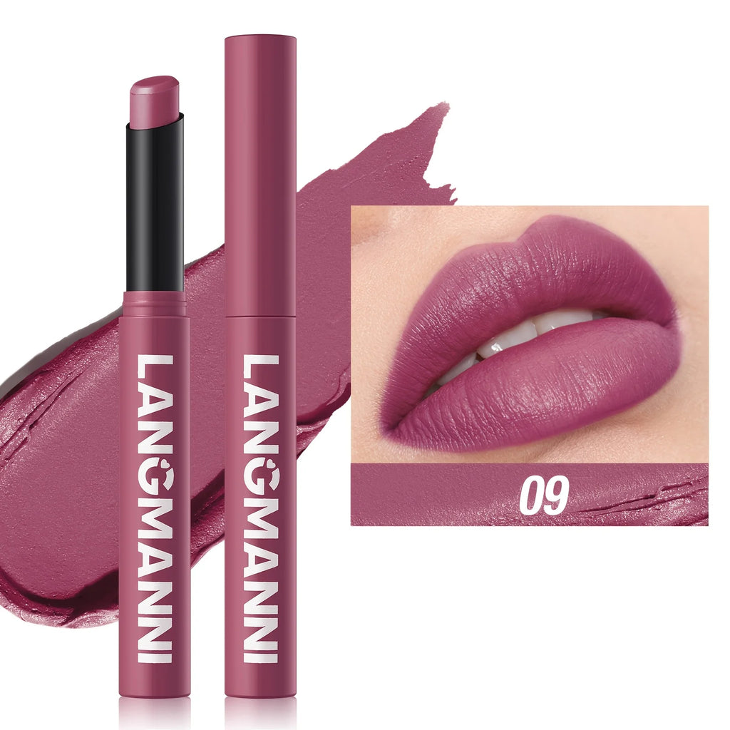 Highly Pigmented Long-Lasting Matte Lipstick Crayon - Available In Berry, Coral, Pink, And Red Shades