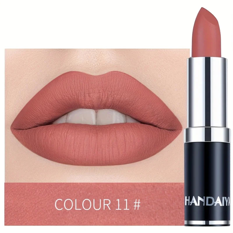 Matte Lipstic Long-Lasting, High-Pigment Velvet Finish, Smooth & Non-Drying Formula, Multiple Bold Shades for All Skin Tone