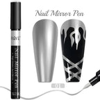 5ml Golden Silvery Metallic Painting Liner Gel Polish Chrome Mirror Effect Semi-Permanent Varnish For Stunning French Nail Art