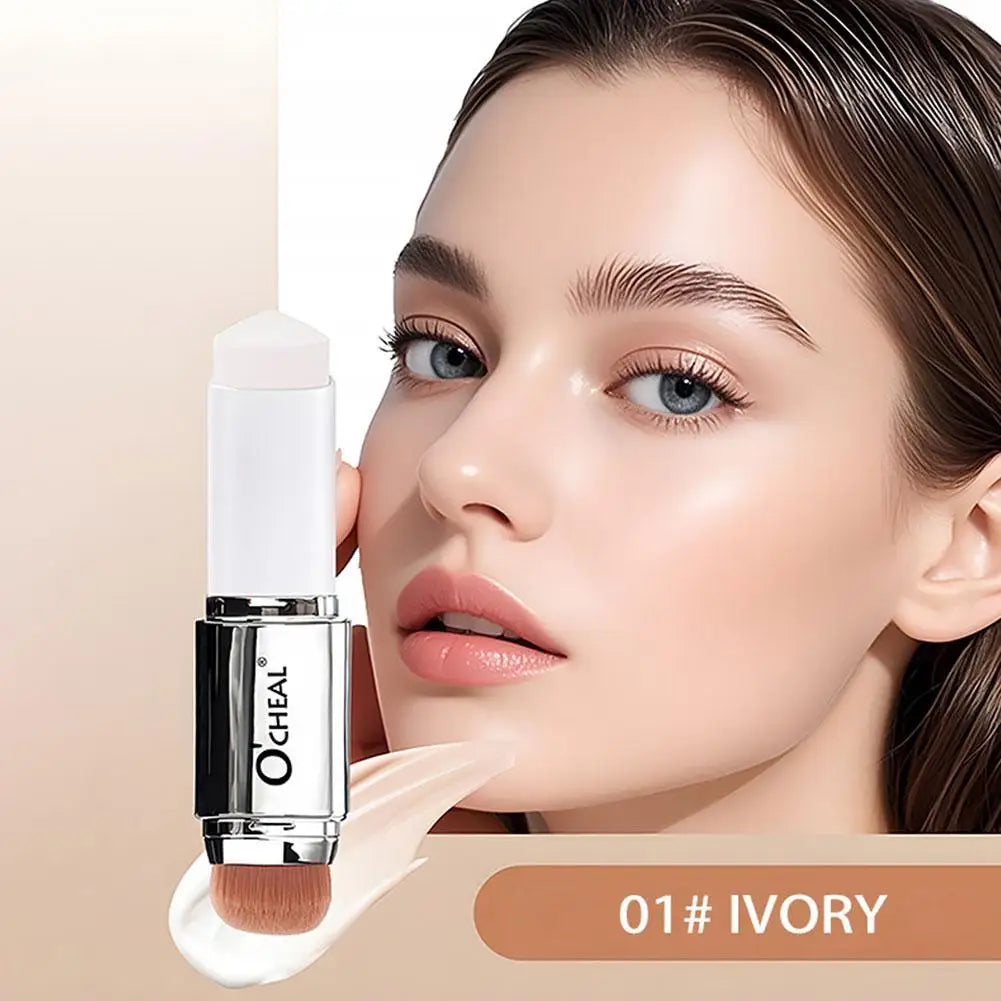 COLOR CHANGING Foundation Stick Solid Temperature-changing 2headed Eraser Foundation Stick Nose Shadow Repair Brighten Concealer