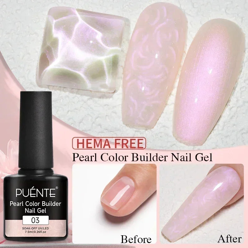 PUETNE 7.5ML Amber Moonlight Cat Magnetic Gel Nail Polish Winter Nails Jelly Glass Cat Eye Soak Off UV Semi-Permanent Varnish