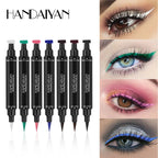 Black Eyeliner Stamp Triangle Dual-ended Liquid Eyeliner Waterproof Sweat-proof Quick Dry Eyeliner Makeup Seal Tool Cosmetics