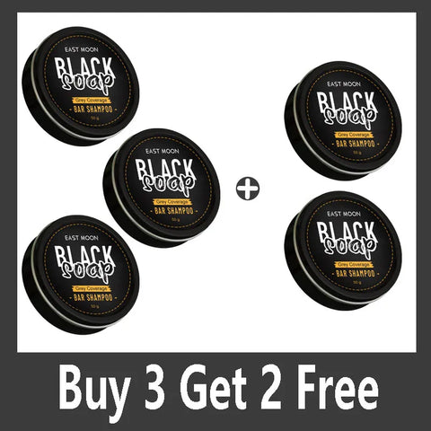 Polygonum Multiflorum Black Hair Soap Darkening Shampoo Bar Repair Gray White Color Dye Face Hair Body Shampoo For Man Women