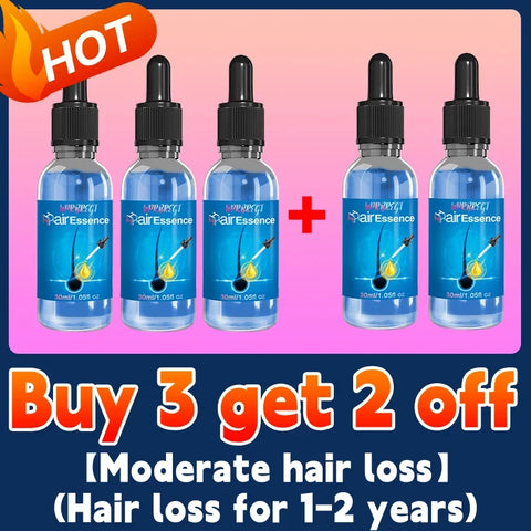 WPRBREGT blue bottle.hair growth essential 0iI. Say goodbye to baIdness. The secret 0f thick hair hair growth serums