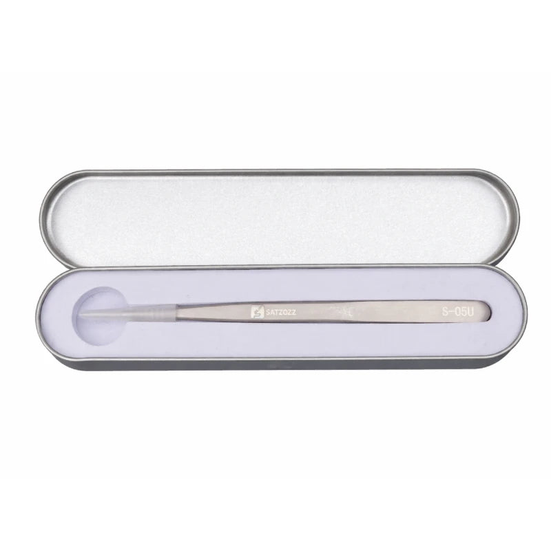 SATZOZZ S-05U Ultra-Fine Precision Tweezers 304 Stainless Steel Non-Magnetic Micrometer Tip