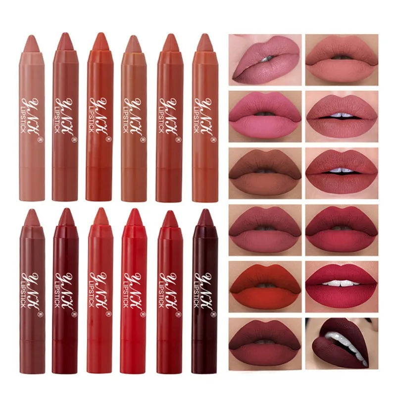 1PC Pink Series Velvet Matte Lipstick Pen Waterproof Long Lasting Red Lipstick Makeup Lip Tint Pen Cosmetic Makeup