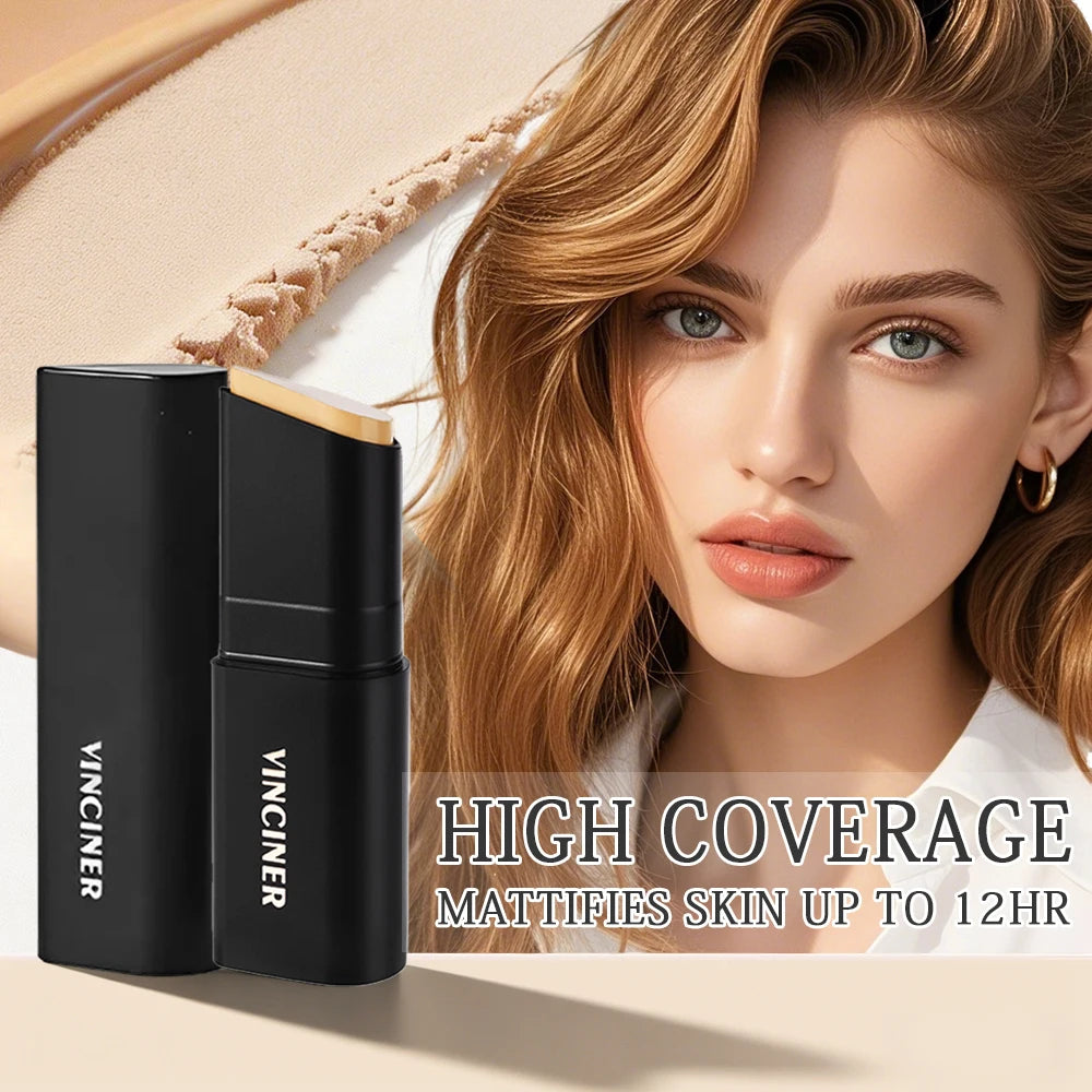 Stick Foundation Cream Long-Wear Waterproof Covers Moisturizing Full Coverage Concealer Face Contouring Stick For Base Makeup