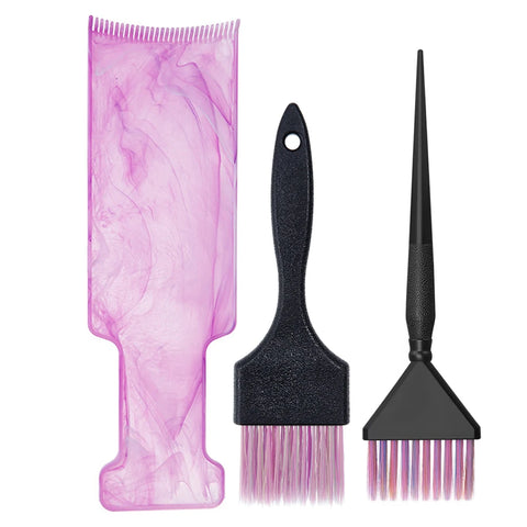 3/7pcs Professional Barber Hair Highlight Dyeing Brush Ear Protector Dye Applicator Mixer Paint Board Hair Style Coloring Tools