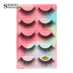 3/5 Pairs Hot Sale Natural Long 3D Mink Lashes Soft Short Faux Cils Handmade Fake Lashes Makeup Tool Eyelash Extension Maquiagem