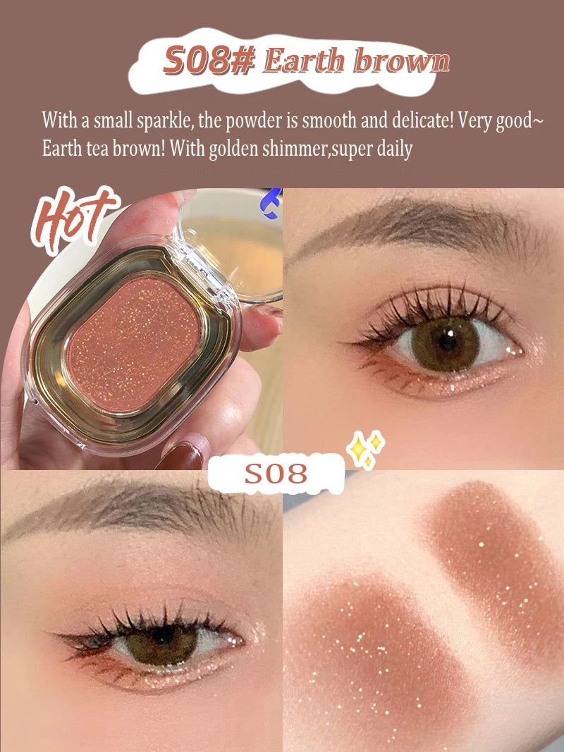 Rose Brown Monochrome Eyeshadow Palette 9 Colors Matte Grey Glitter Shadow Contouring Powder Pigment Eye Primer Beauty Makeup