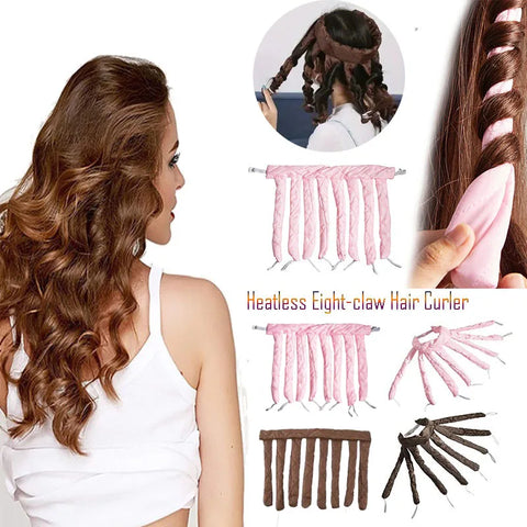 1pc Heatless Hair Curler Velcro Strap Octopus Curl Rollers Soft Curling Rod Headband Lazy Sleeping Foam Curls Wave Styling Tools