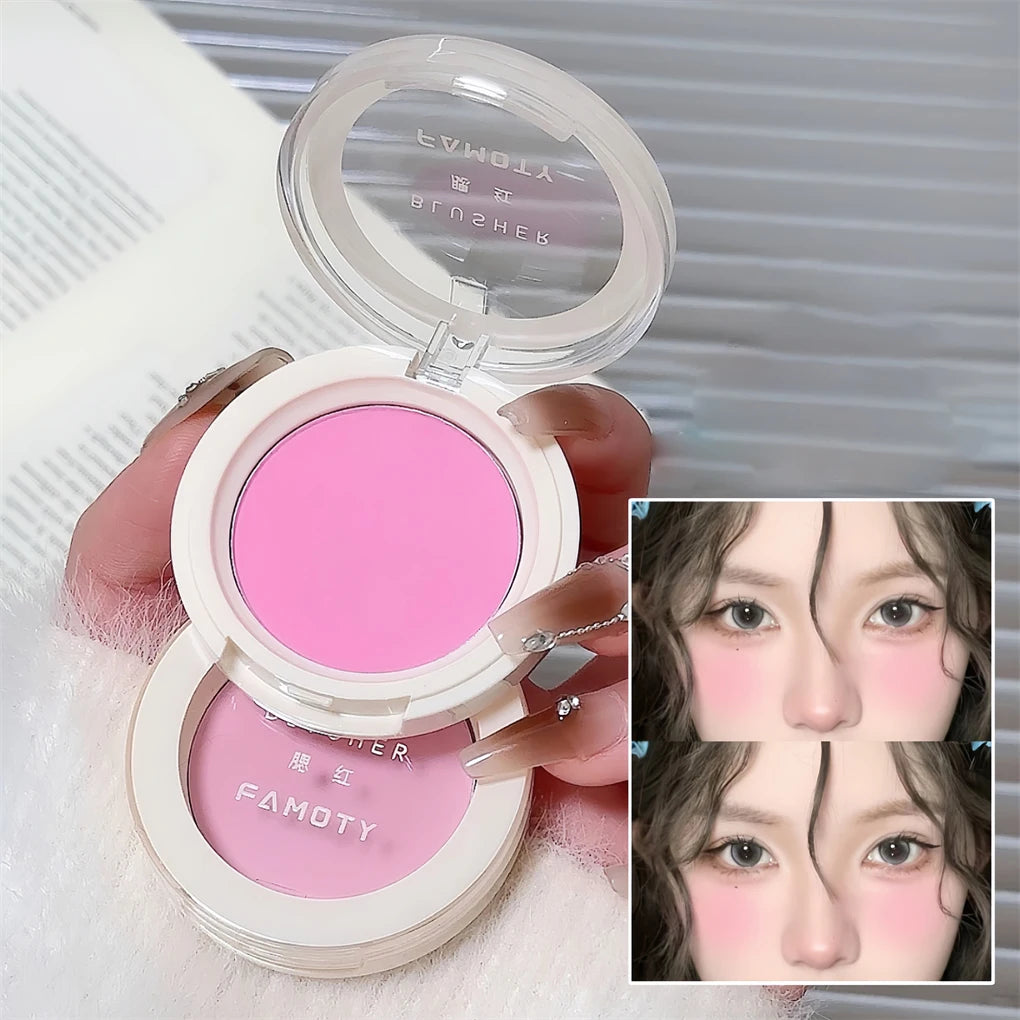 Monochrome Milk Peach Face Blush Pallete Mineral Pigment Cheek Blusher Powder Makeup Professional Contour Shadow Pink Blusher