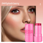 Easy Makeup Jelly Powder Blusher Stick Waterproof Long-lasting Lip And Cheek Color Dual-use Facial Powder Blusher Cream