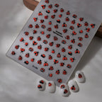Coccinellidae Nail Art Stickers 5D Embossed Self-Adhesive Decals Mix Design Insect Nail Slider Cute Summer Nail Accessories