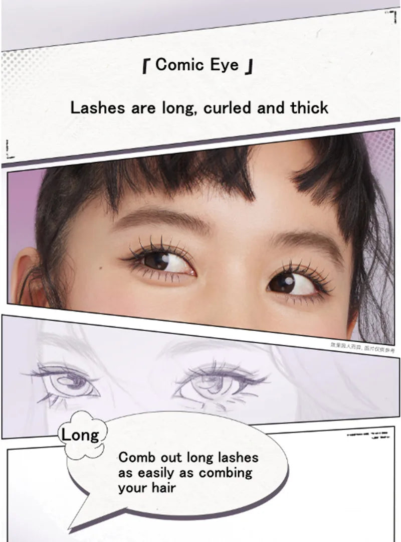 Judydoll Dual-Ended Mascara Waterproof Volumizing Curling Lengthening - Smudge Proof Fiber Brush, 2-in-1 Clump-Free Formula