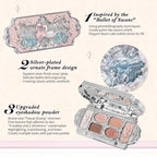 Flower Knows Swan Ballet Eyeshadow Palette Matte Fine Shimmer Pearl Face Palette 6 Colour Glitter Eye Shadow Flowerknows Makeup