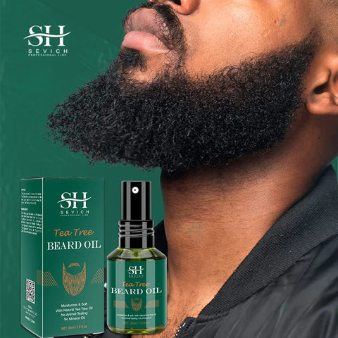 Sevich  Tea Tree Growth Beard Oil Fast Effective Beard Growth And Clean Skin Thick & Supple Beard Care Essence For Men 30ml