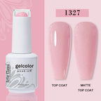 Arte Clavo Transparent Nude Pink Color Jelly Gel Nail Polish Semi Permanent 15ml Top Coat Soak Off UVLED Varnish Nail Art Design