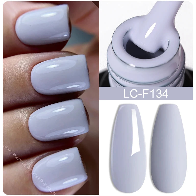LILYCUTE 7ML Pink Glitter Nail Gel Polish Nude Natural Long Lasting Manicure Soak Off UV LED Nail Art Base Top Coat Gel Varnish
