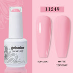 Arte Clavo Transparent Nude Pink Color Jelly Gel Nail Polish Semi Permanent 15ml Top Coat Soak Off UVLED Varnish Nail Art Design