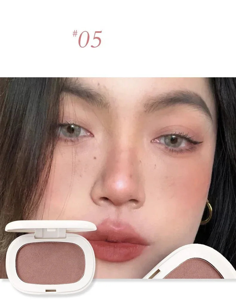 Face Blusher Matte Natural Cheek Tint Brighten Face Contouring Waterproof Cosmetics Blush Powder Soft Female Makeup 1pcs Blusher