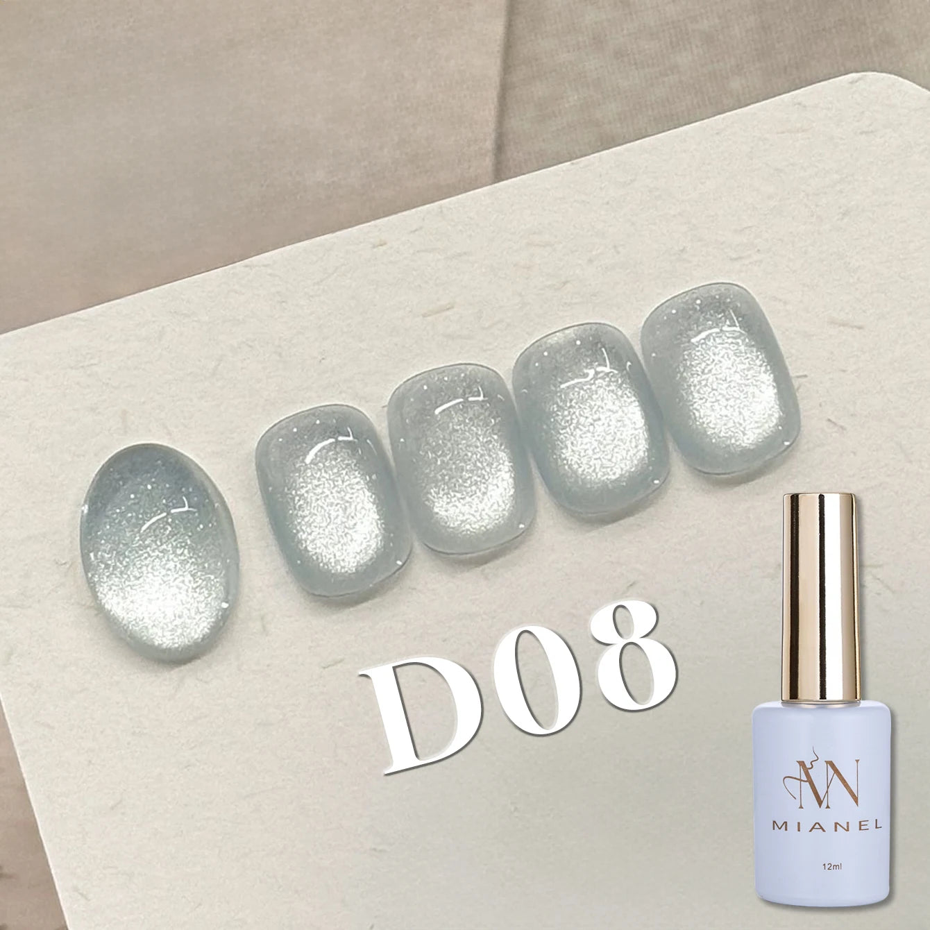 MIANEL 12ML 1-12pcs Jiannan Bistro Cat Eye Gel Nail Polish Blue Nails White Nails Pink Nails Nail Art Use Nail Supplies