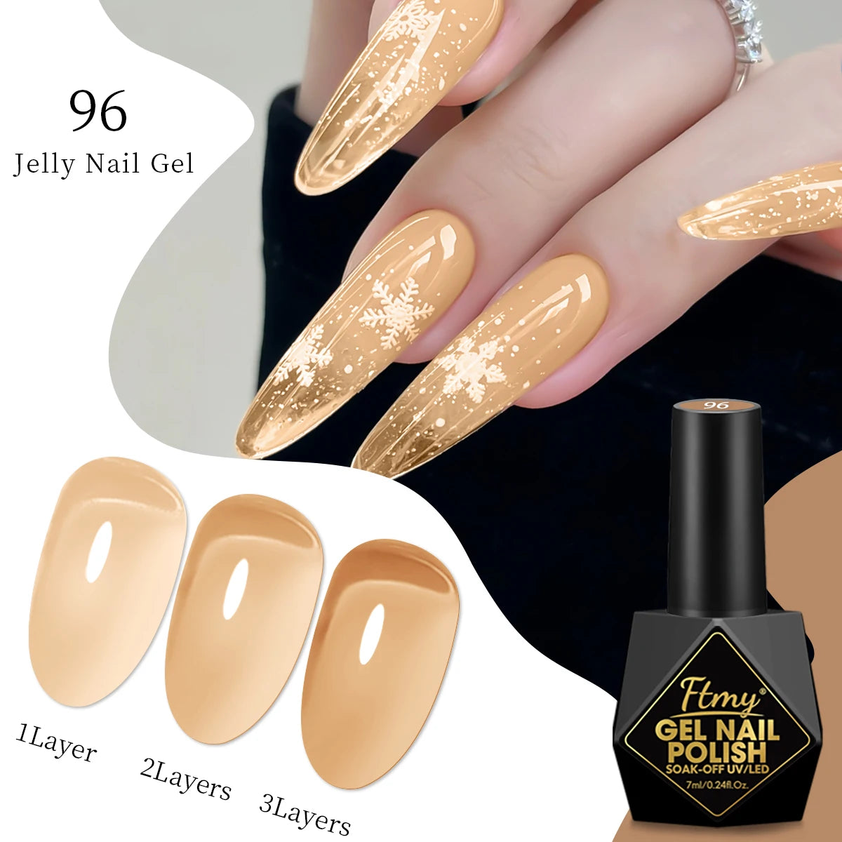 FTMY 7ML Jelly Gel Nail Polish Candy Color Gel Polish Long Lasting Nail Gel For Nail Salon - Multicolor Optional